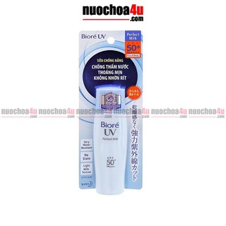 Sữa chống nắng bioré chống thấm nước uv perfect milk spf 50+/pa++++ 40ml