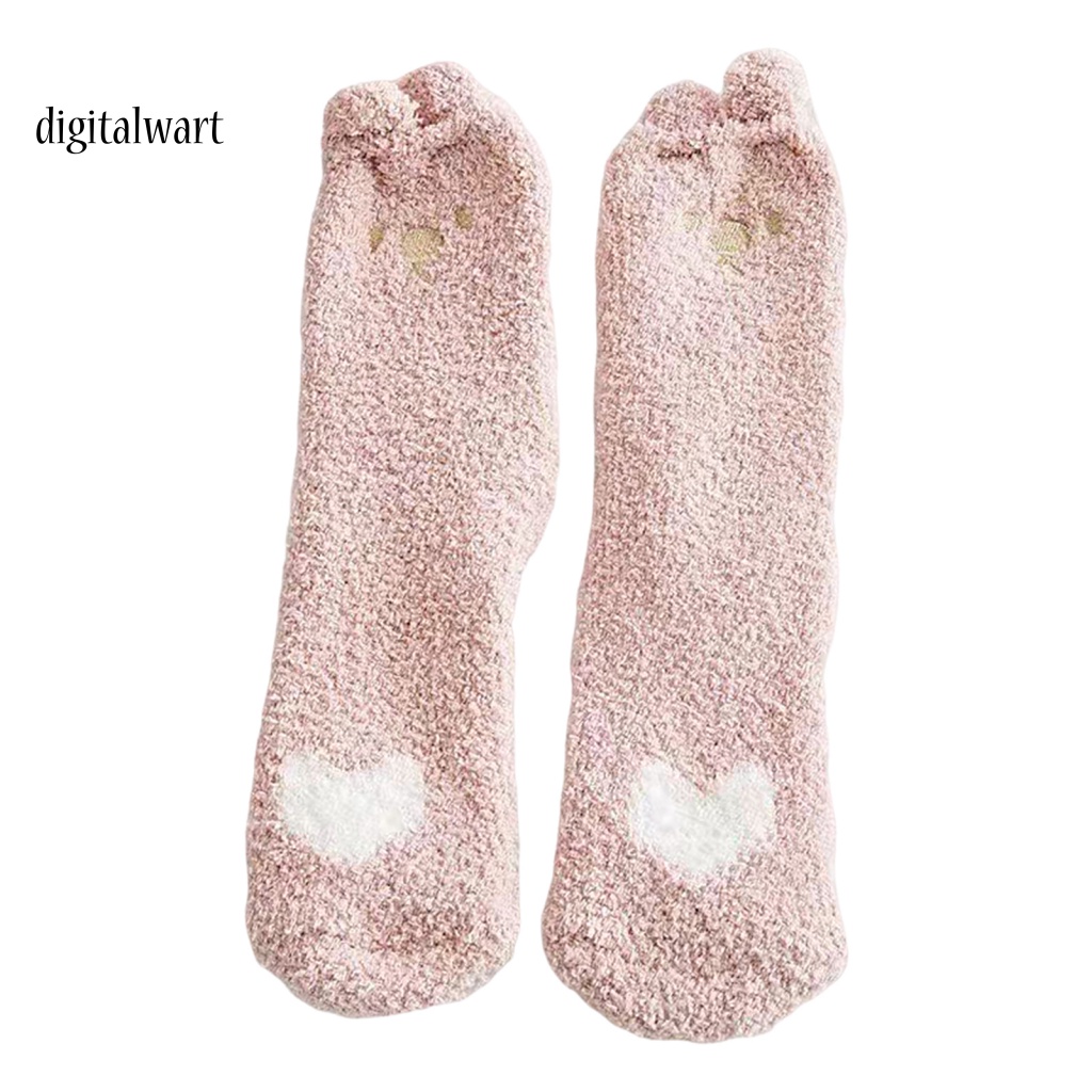 Kỹ Thuật Số| 1 Đôi Tất Ngủ Co Giãn Tốt In Họa Tiết Dễ Thương Có Thể Giặt Sạch Cho Bạn Gái