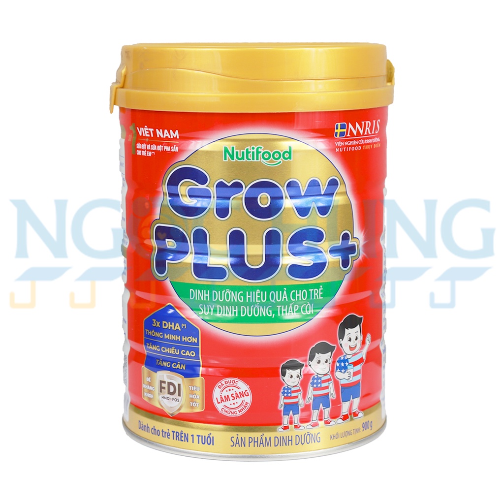 Sữa bột Nutifood GrowPlus+ Đỏ 900g (1 tuổi trở lên)