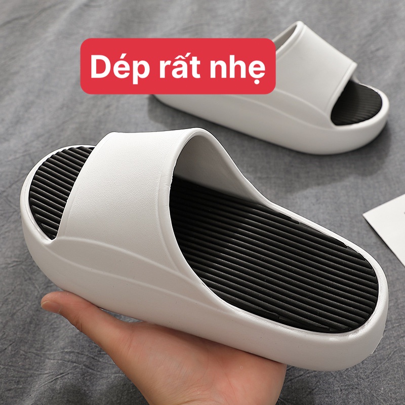 Dép bánh mì nam nữ quai ngang độn đế 3cm basic học sinh chất liệu eva kiểu dáng ulzzang unisex siêu nhẹ-giày dép 97