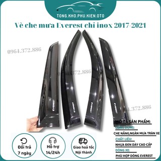Vè Che Mưa Xe Ford Everest 2017-2018-2019-2020-2021-2022 nhựa đen