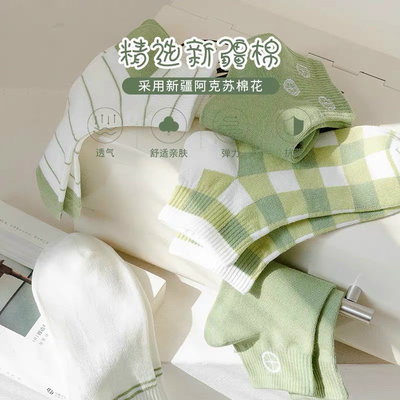 Tất nữ cổ thấp set 5 đôi cute vớ họa tiết dễ thương thời trang hàn quốc - ST01