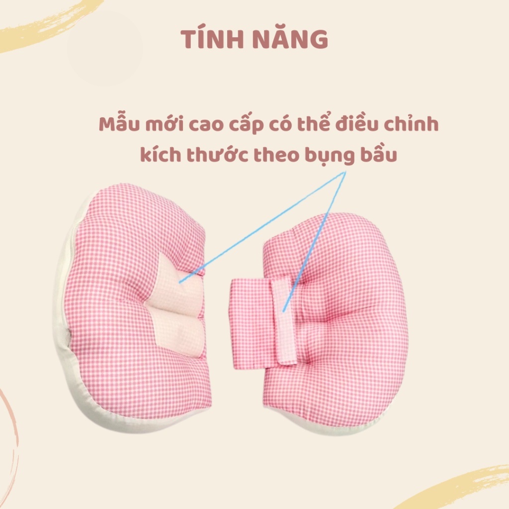 Gối bầu cánh tiên BabyBox giảm đau lưng đỡ bụng cho bà bầu một giấc ngủ ngon