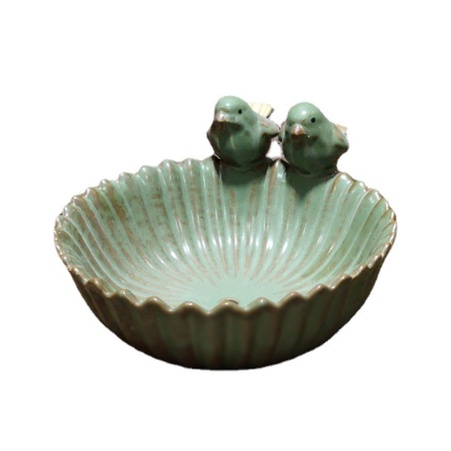 Chậu cây đôi chim đậu hồ nước CHAUX1 trồng hoa sen đá cây cảnh cute trang trí decor để bàn ống bút cắm đồ 18cm