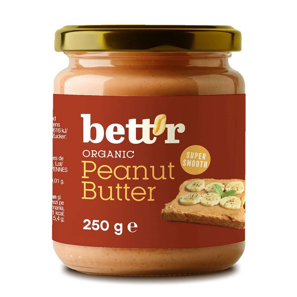 Bơ đậu phộng hữu cơ (Organic Peanut Butter) - Bett`r Butters - 250g