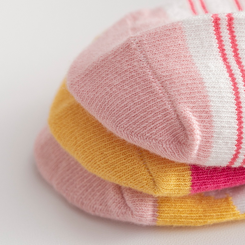 [THOMAS Kids] Set 5 Đôi Vớ Cotton Thoải Mái Chất Lượng Cao Họa Tiết Sọc Hình Thỏ Dành Cho Bé Trai Bé Gái Từ 1-12 Tuổi Bán Sỉ