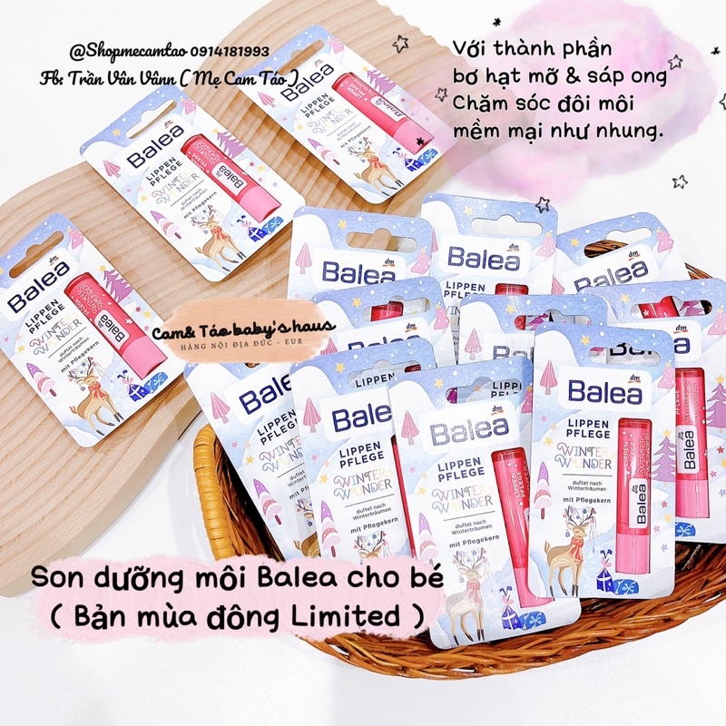 Son dưỡng môi cho bé gái Balea bản mùa đông Limited (NEW)