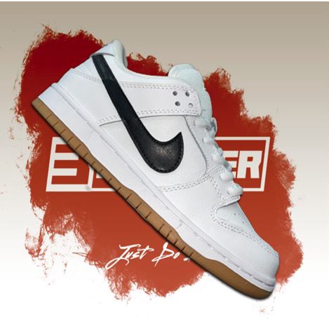 Giày Nike SB Dunk Low Orange Label White Navy, SB Trắng Đế Nâu Bản Đẹp Chuẩn SC, Fullbox, Full Phụ Kiện