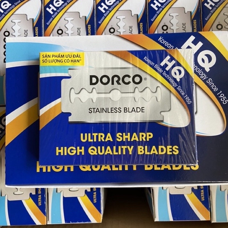 dao lam Dorco HQ xanh sắc bén, hộp 100 lưỡi
