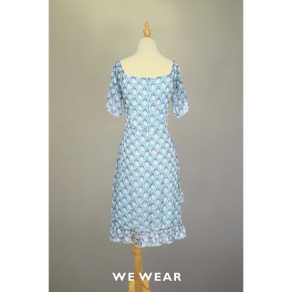 Đầm Lasanra Blue Peacock Tail Dress (Màu Xanh) Mã 013-B