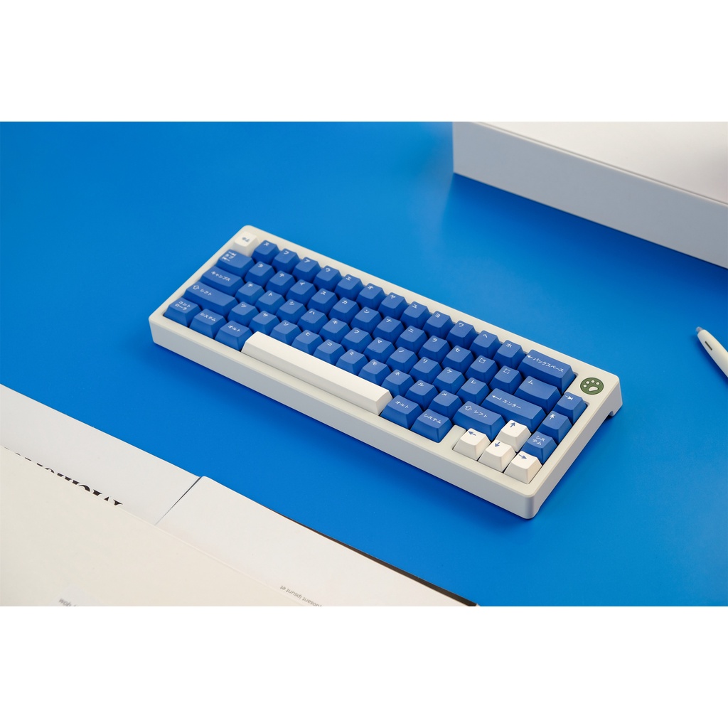 Keycap màu xanh GMK Klein, 130 phím PBT Keycaps Cherry Profile DYE-SUB Cá nhân hóa GMK Keycaps cho bàn phím cơ