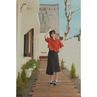 Chân váy lệch tà Take - Take skirt [ caro ]