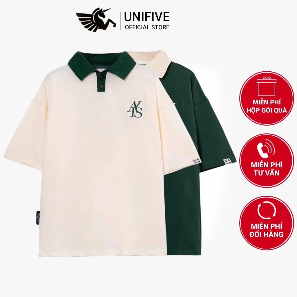 Áo thun polo Atys tay lỡ, form rộng Local Brand Unisex nam nữ - UniFive