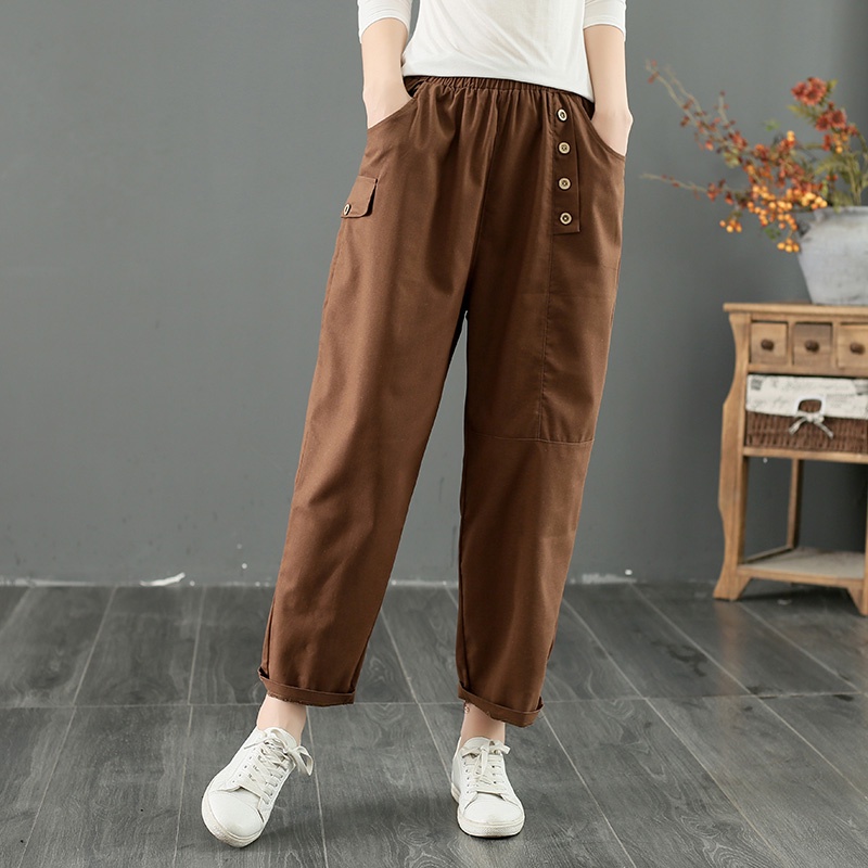 B265 Quần bigsize cạp chun dáng suông kiểu dáng đơn giản
