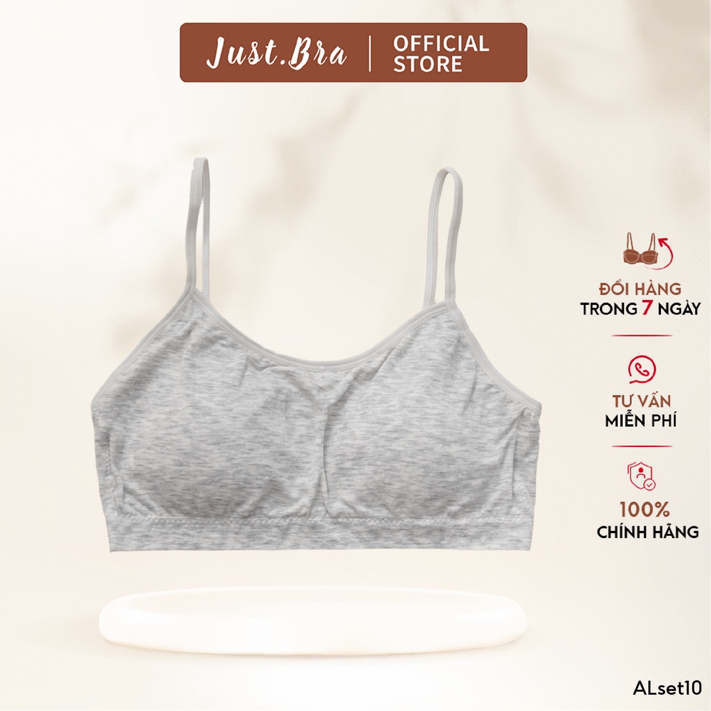 Set 3 áo lót học sinh Just Bra chất liệu cotton mềm thoáng thân thiện với làn da nhạy cảm ALset10