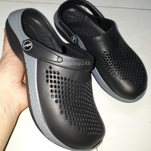 Dép Crocs unisex siêu nhẹ - Sục lỗ bít mũi nam nữ đi mưa siêu bền tatashop24 - SL019 | BigBuy360 - bigbuy360.vn