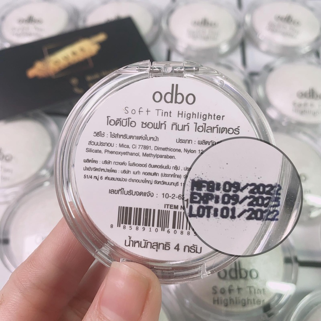 Phấn Bắt Sáng Có Nhũ Mini Màu Trắng Odbo Soft Tint Highlighter OD173