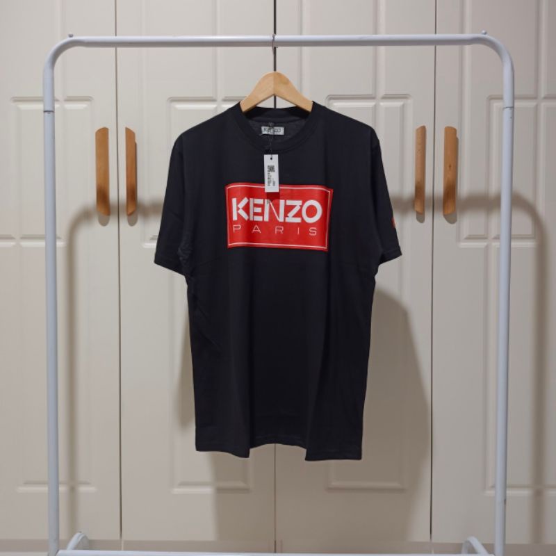 Áo Thun Đen In Logo Kenzo Paris Maison Cao Cấp
