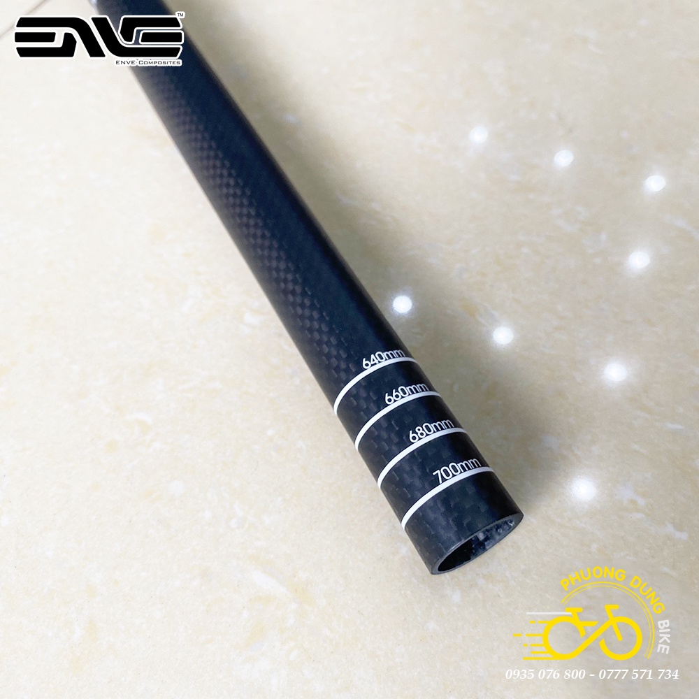 Ghi đông liền pô tăng xe đạp MTB Carbon T800 ENVE 90/100/110mmx700mm