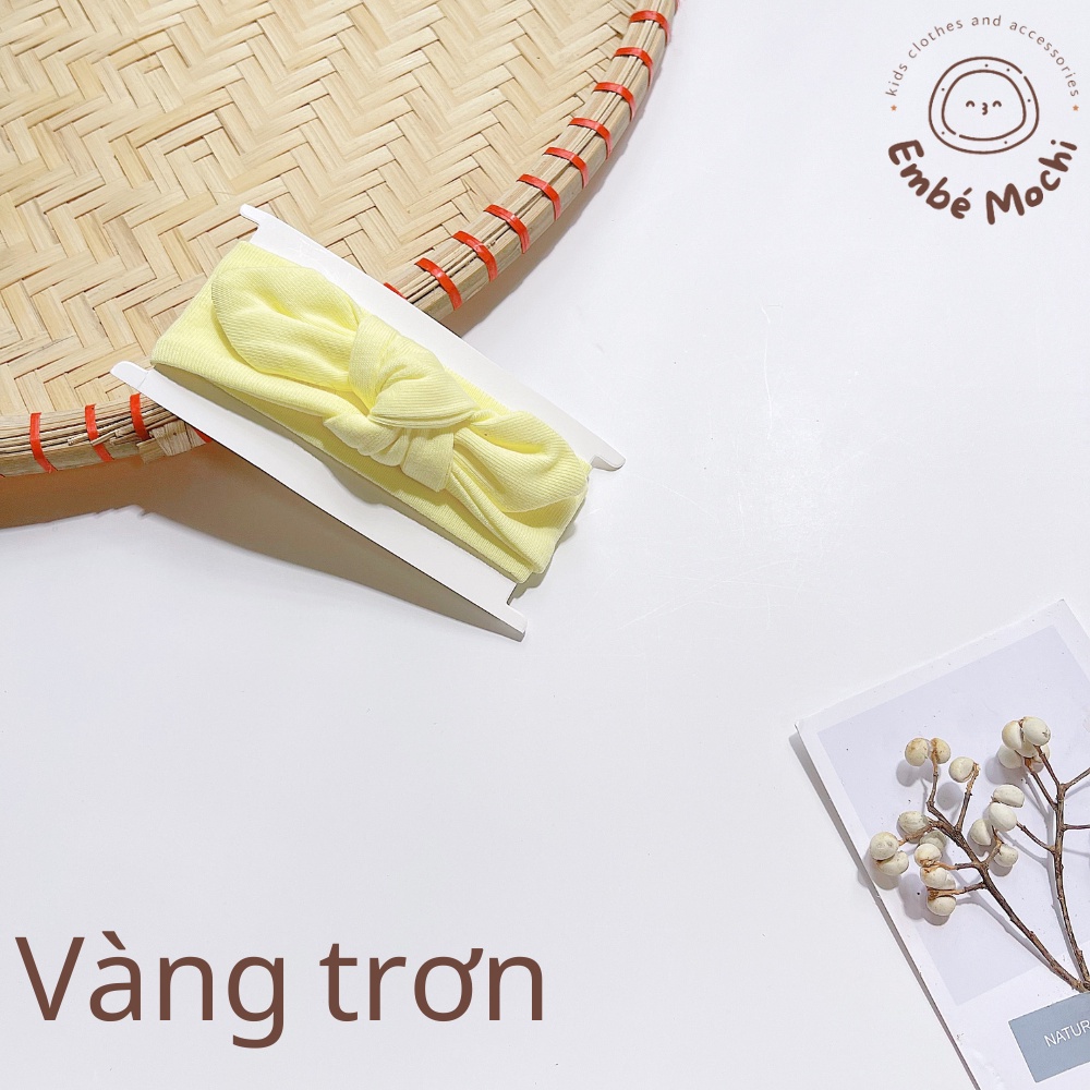 Turban nơ che thóp làm điệu cho bé nhiều màu dễ thương