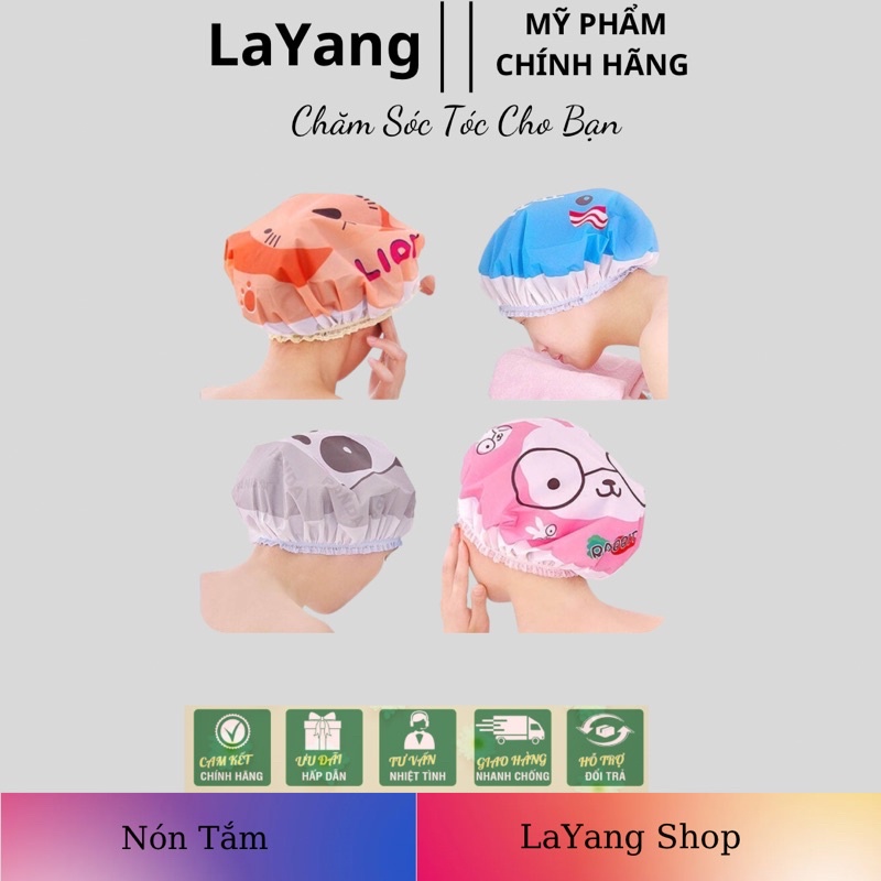 Nón Tắm, Mũ Tắm Trùm Đầu, Mũ Chụp Tóc Khi Tắm Hình Thú (Giao Ngẫu Nhiên)