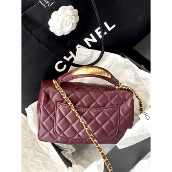 Túi xách nữ mini Tophandle sz20cm da thật hàng đẹp nét căng fullbox nam châm nguyên seal