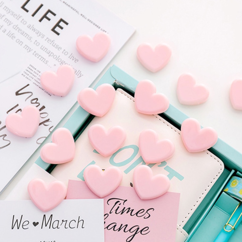 Kẹp Niêm Phong Thực Phẩm Trong Suốt Hình Trái Tim Dành Cho Trường Học / Nhà Bếp / Tủ Lạnh / Kẹp Ảnh Văn Phòng