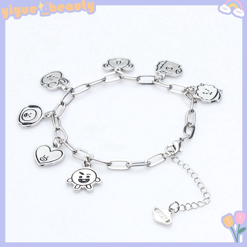 Vòng Tay Thép Không Gỉ Mặt Hình Động Vật Dễ Thương Phong Cách Hàn Quốc Cho Nữ