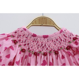 ĐẦM SMOCK TIM HỒNG