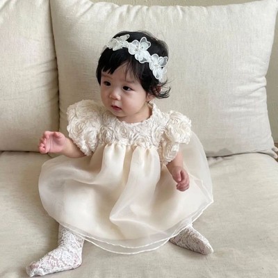 Đầm In Hoa HồNg Dễ Thương Cho Bé GáI