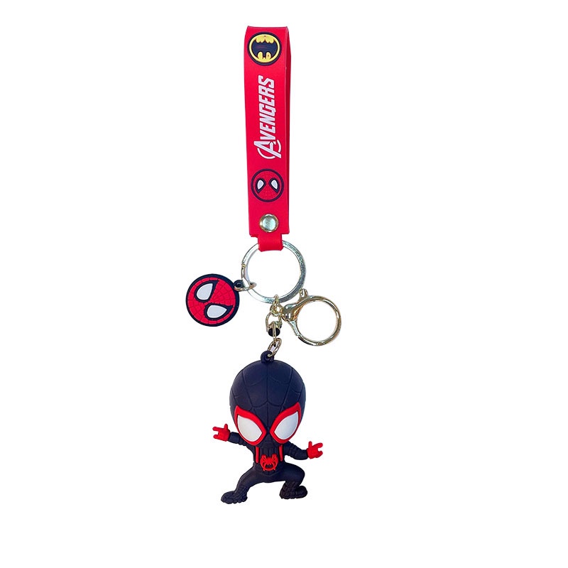 Móc Chìa Khóa Xe Hơi Bằng PVC Hình Người Nhện Marvel