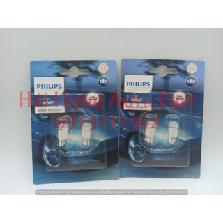 [ Sl:2b] Bóng đèn Led chân T10 5W 12V Philips dùng cho ô tô, xe máy