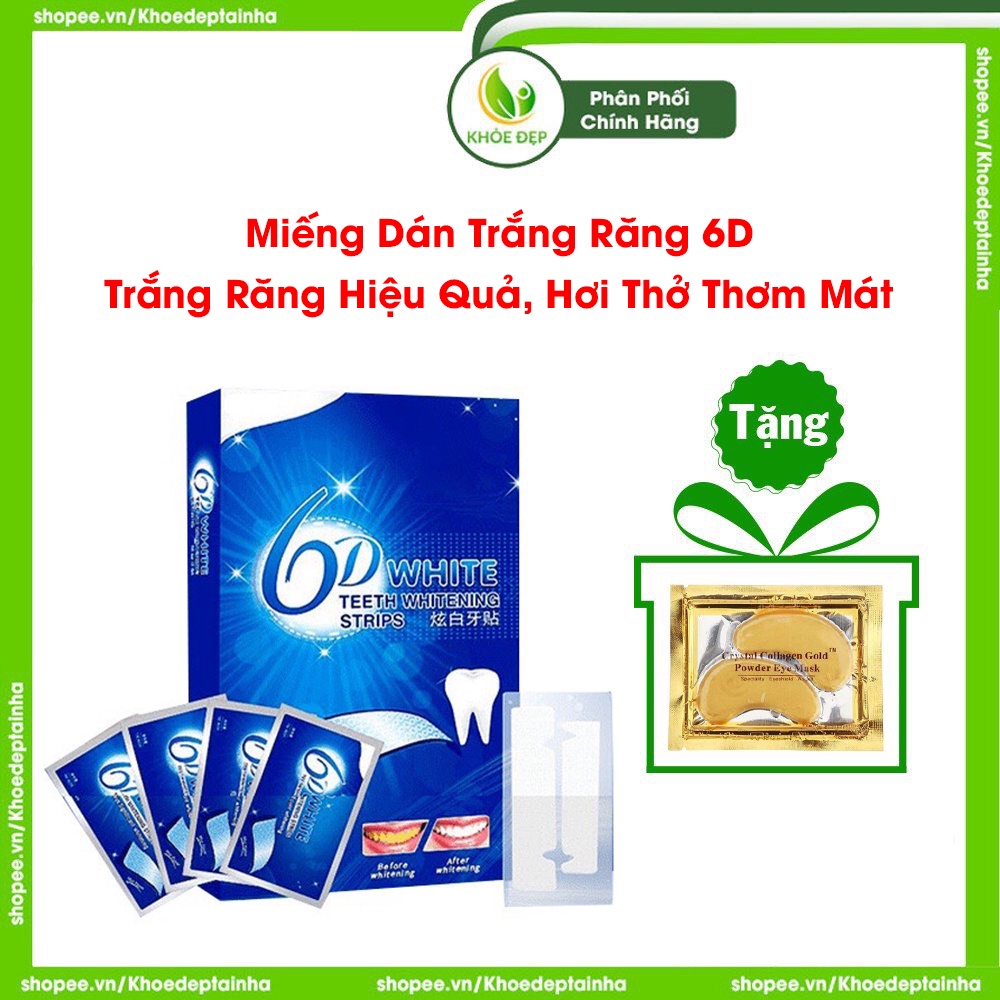 Miếng dán trắng răng, sáng bật tông, hơi thở thơm mát, miếng dán trắng