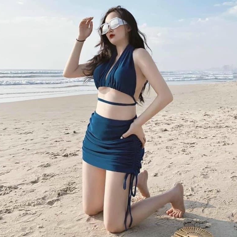 Bikini  2 mảnh kín đáo đồ bơ nữ tăm biển sexy du lịch sang chảnh
