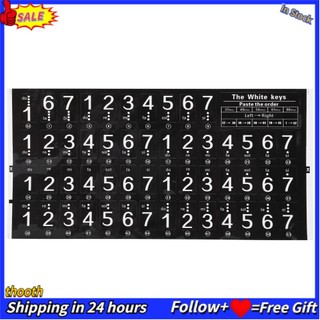 Thooth Nhãn dán bàn phím đàn piano điện tử cho phím 49/54/61 trong suốt