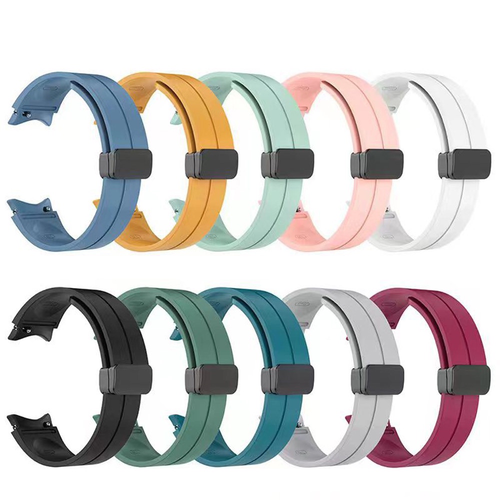 Dây Đeo Silicon Có Khóa Nam Châm Cho Đồng Hồ Thông Minh Samsung Watch 5 / 4 44mm 40mm Watch5 Pro 45mm Watch4 Classic 42mm 46mm