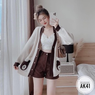 [ CHUBBY BIGSIZE ] ÁO KHOÁC CARDIGAN GẤU