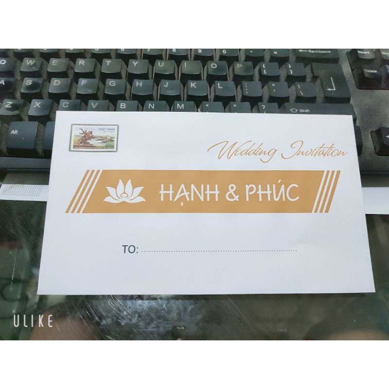 Thiệp cưới kiểu vé máy bay