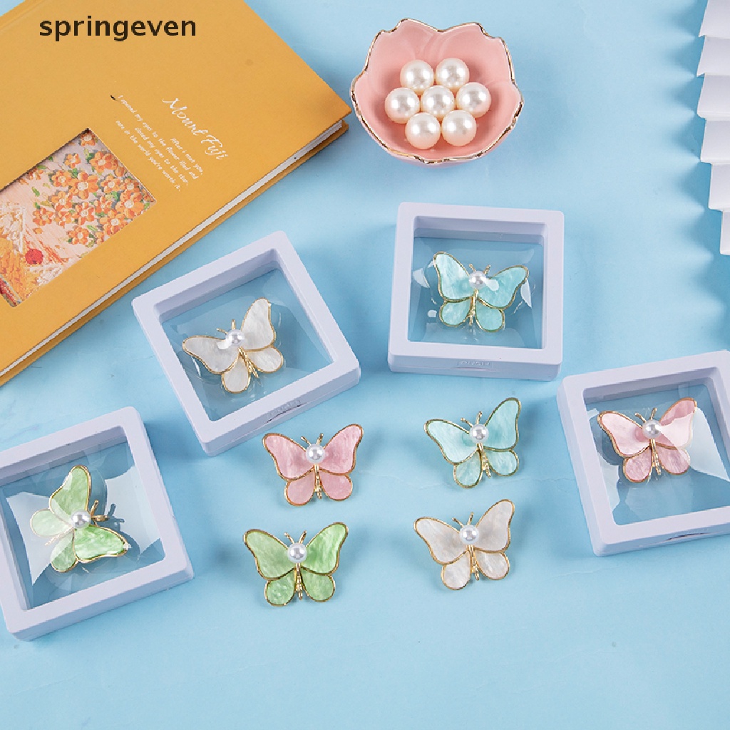 1 Ghim Cài Áo Hình Bướm Đính Ngọc Trai Dễ Thương