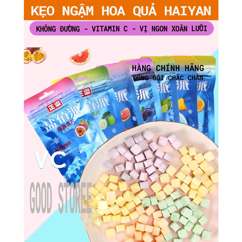 Kẹo Ngậm Hoa Quả Haiyan - Mát Lạnh Ngày Hè - Hàng Chuẩn, Date Mới, Tự Chọn 11 Vị