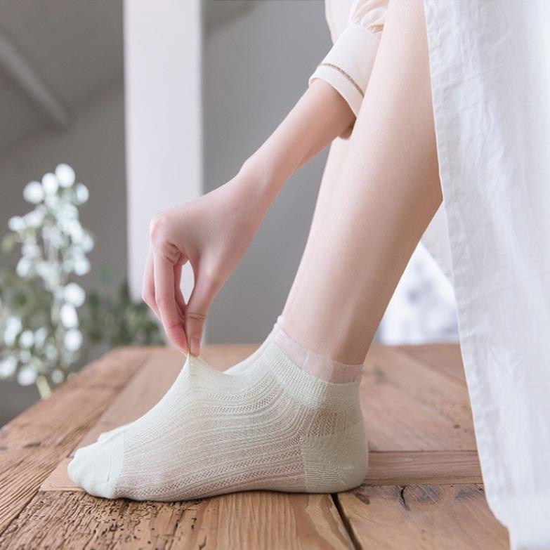Tất bèo ren cổ ngắn nữ Softie, vớ nữ chất vải ren co giãn bốn chiều thoáng khí tt3