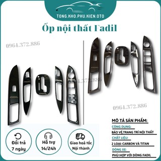 Ốp nội thất cacbon xe Vinfast Fadil vân carbon cao cấp