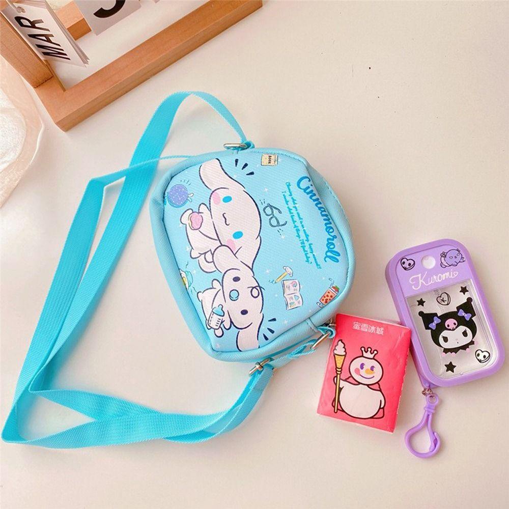 LILYES Túi Đeo Vai Da PU Họa Tiết Hoạt Hình Chó Mèo Kuromi Kitty Dễ Thương Cho Bé Gái