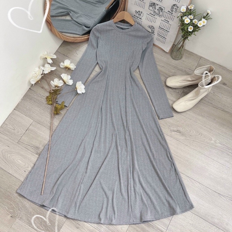 Đầm midi thun trơn - 3 màu