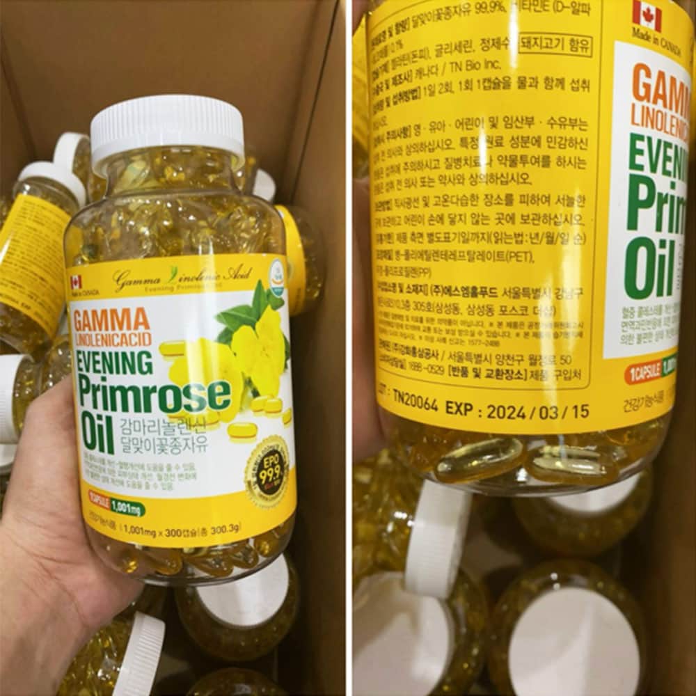 Viên Uống Hoa Anh Thảo Hàn Quốc 300 Viên - Tinh Dầu Hoa Anh Thảo Gamma Linolenicacid Evening Primrose Oil