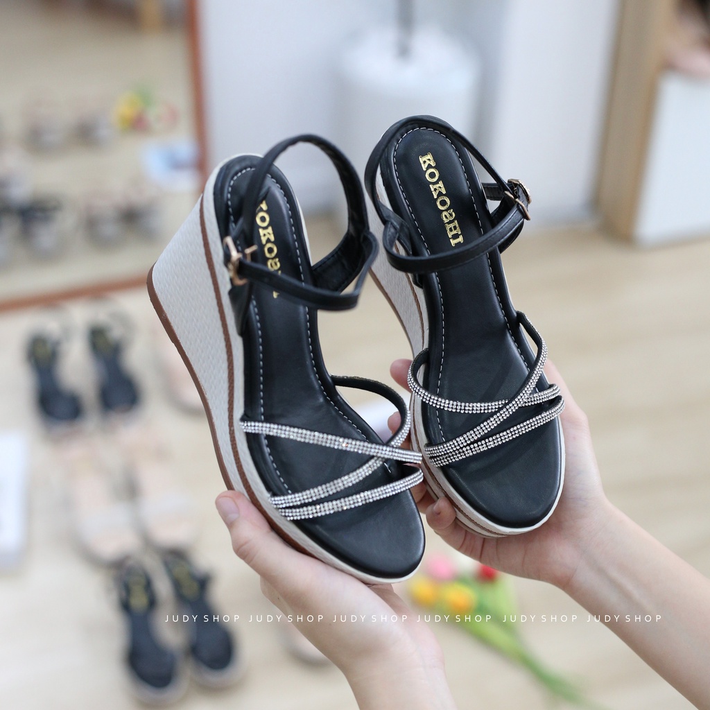 Giày Xuồng KOKOSHI Da Mềm Đế Siêu Nhẹ Dây Kim Tuyến Cá Tính cao 9p VNXK