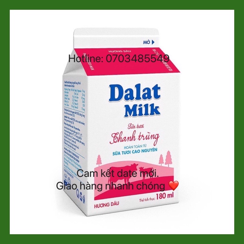 Sữa thanh trùng dâu tây 180ml