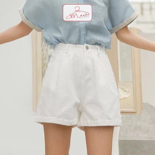 Quần short nữ ống rộng khoá chất kaki đẹp