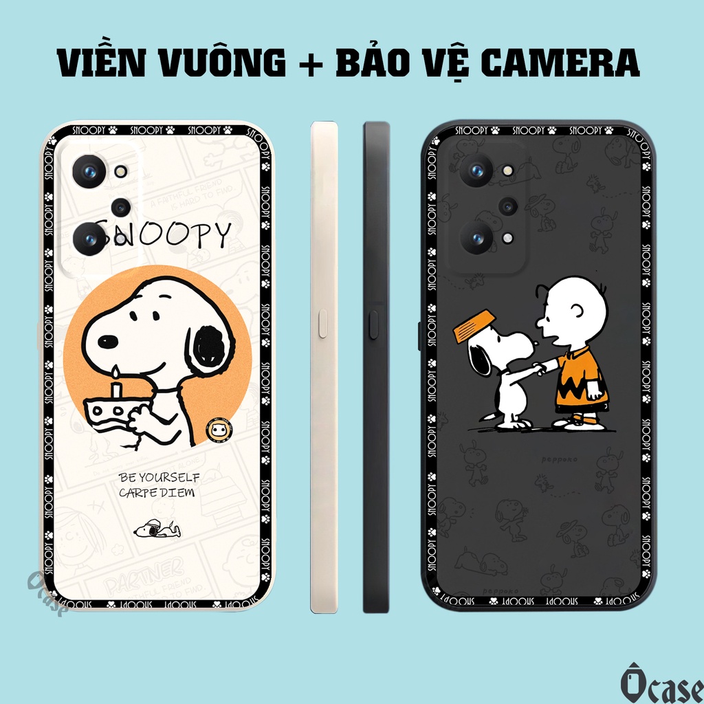Ốp lưng Realme GT NEO 2 in hình chú chó dễ thương cạnh viền vuông có bảo vệ camera