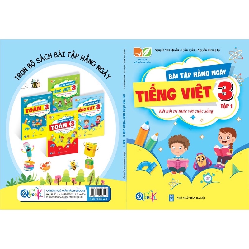 Sách - Bộ Bài Tập Hằng Ngày Toán Và Tiếng Việt Tập 1 - Lớp 3 - Kết Nối Tri Thức